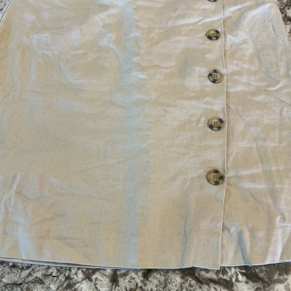 Loft Skirt Beige Tan Button Front Linen Viscose Women's Size 10 Medium Large
Bbc - Picture 8 of 8